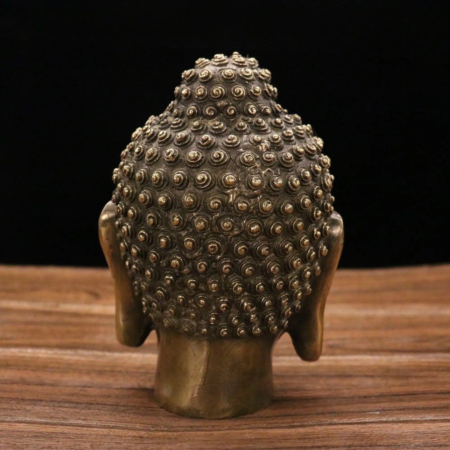 7"Tibetan Temple Collection Old Bronze Shakyamuni Buddha Head  Worship Hall Amulet Dharma Town House