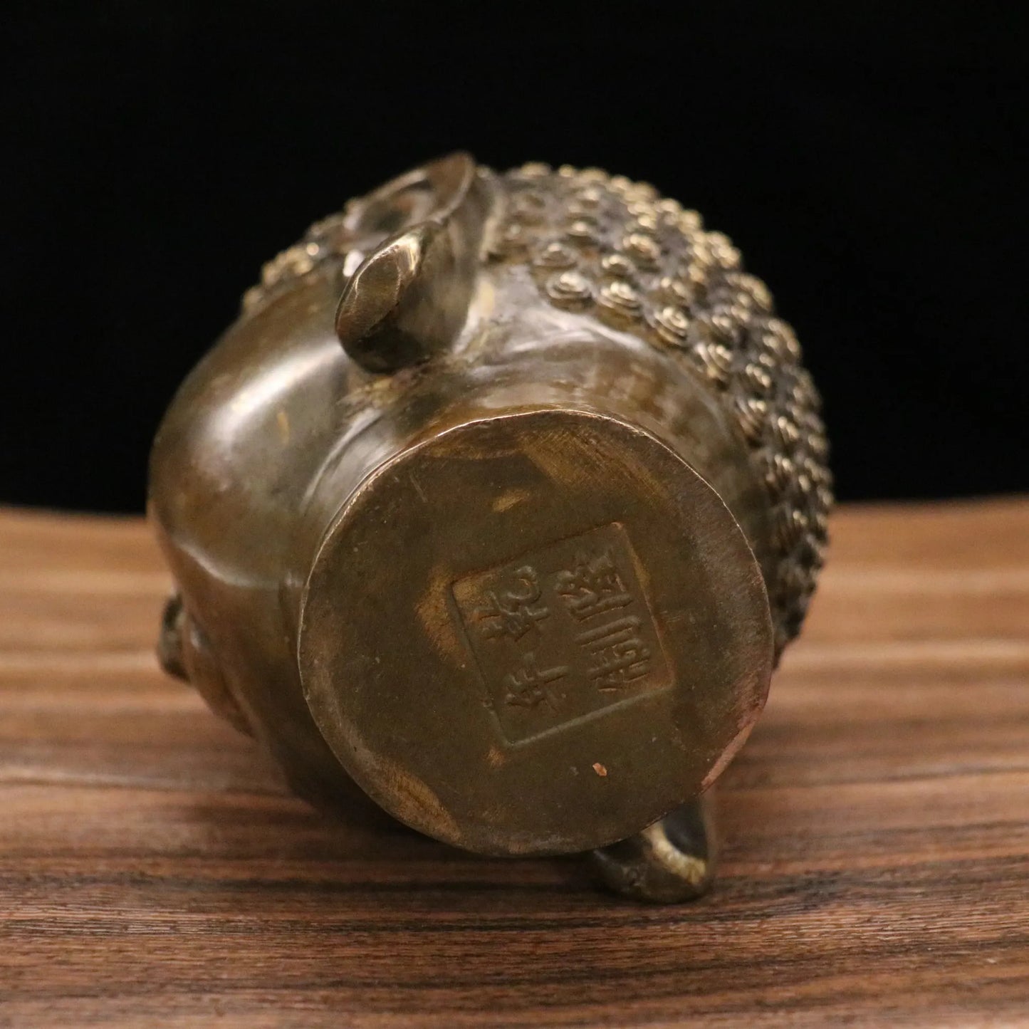 7"Tibetan Temple Collection Old Bronze Shakyamuni Buddha Head  Worship Hall Amulet Dharma Town House