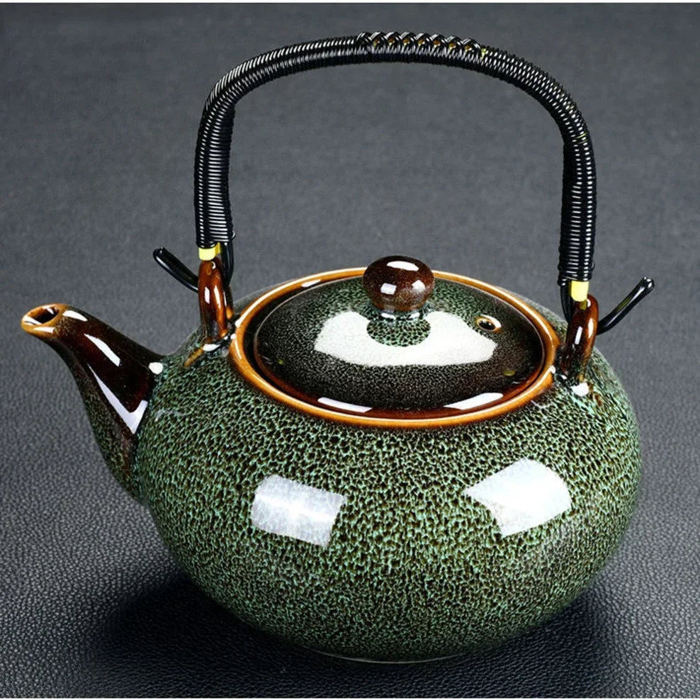 700ML Ceramic Teapot Home Handle Pot Tea Room Accessories Kiln Change Tea Pot For Tea Brewing In Mug Beauty Health Tea Set