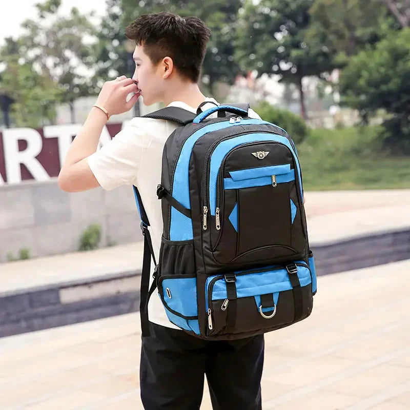 70L Unisex Large Capacity Outdoor Travel Mountaineering Women Waterproof Backpack Men Leisure Sports Luggage Bag