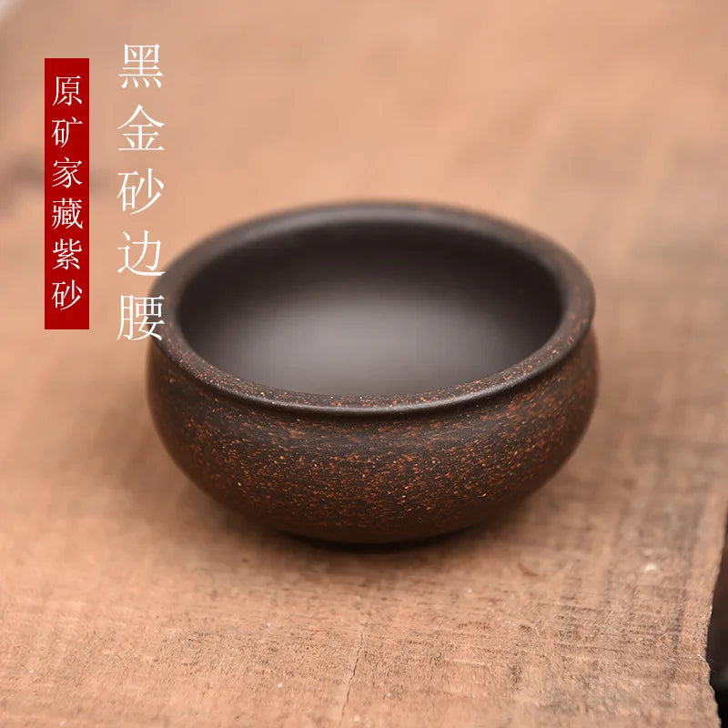 70cc China  YiXing Gongfu Tea Cup Vermilion Mud Tea Cup Master Cup Raw Mineral Purple Clay Cup Thick And Not Hot Hands