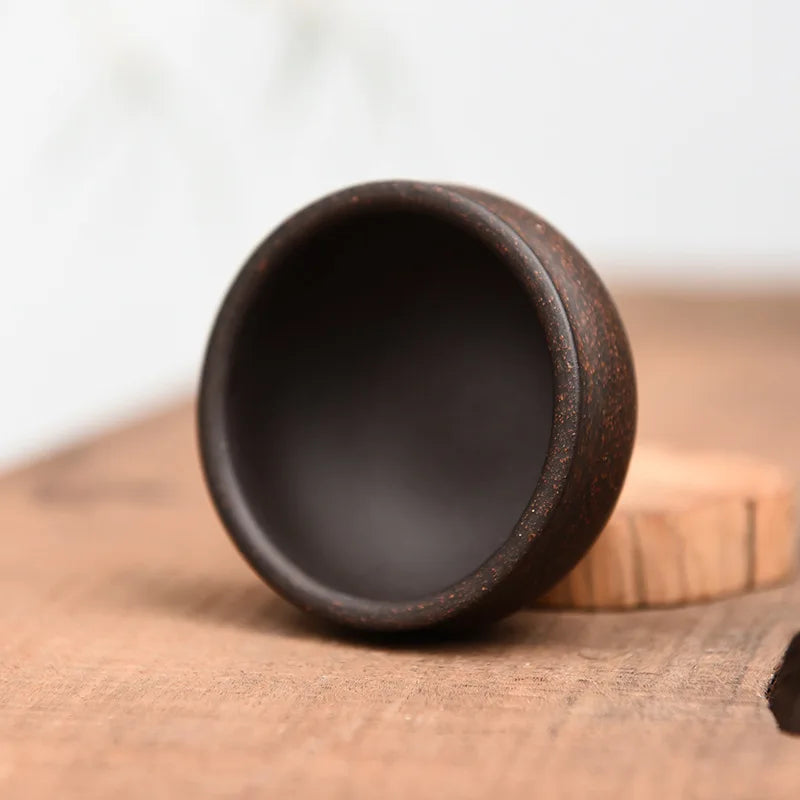 70cc China  YiXing Gongfu Tea Cup Vermilion Mud Tea Cup Master Cup Raw Mineral Purple Clay Cup Thick And Not Hot Hands