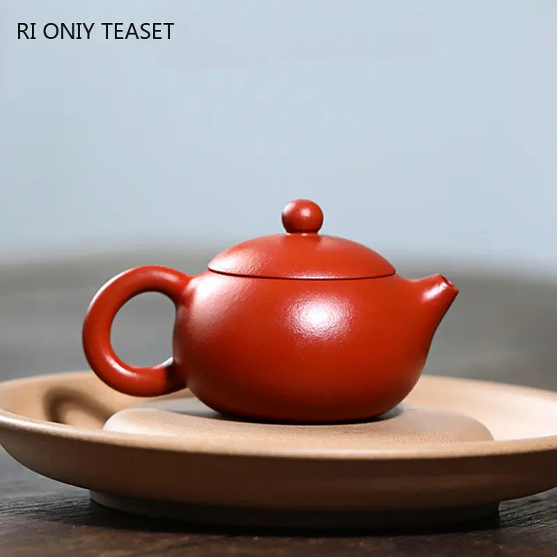 70ml Chinese Yixing Purple Clay Teapots Handmade Plum Blossom Xishi Tea Pot Raw Ore Dahongpao Mud Kettle High-end Zisha Tea Set