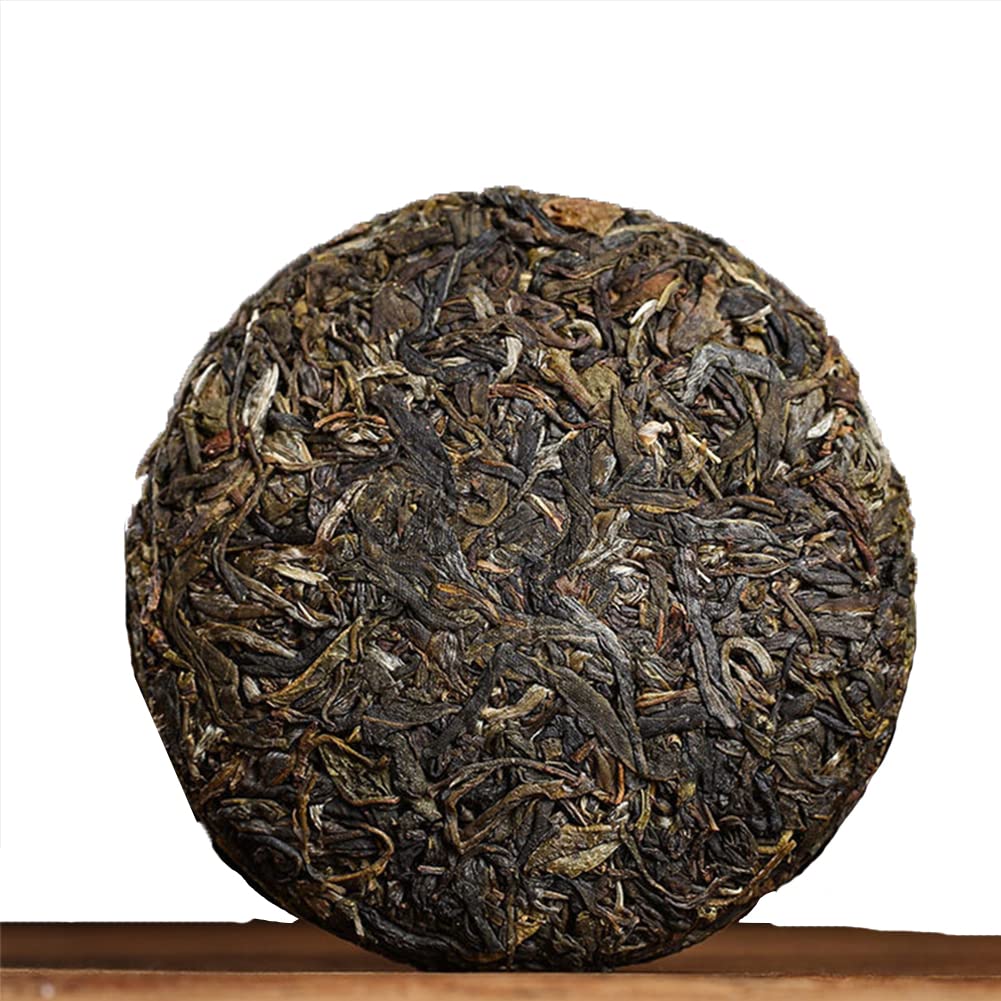 Olvvla - Raw Puerh Tea - Chinese Black Tea - Early Spring Big Snow Mountain Sheng Puerh - Yunnan Mini Tea Cake - Honey Floral Scent 100g/3.52oz (Pack of 3)