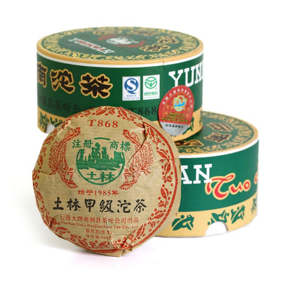 Puerh Tea Cake 100g / 3.52oz 2007 Year Raw Sheng Tulin T868 Puerh Tuocha - Yunnan Pu-erh Pu erh Puer Pu'er Chinese Tea Boxed