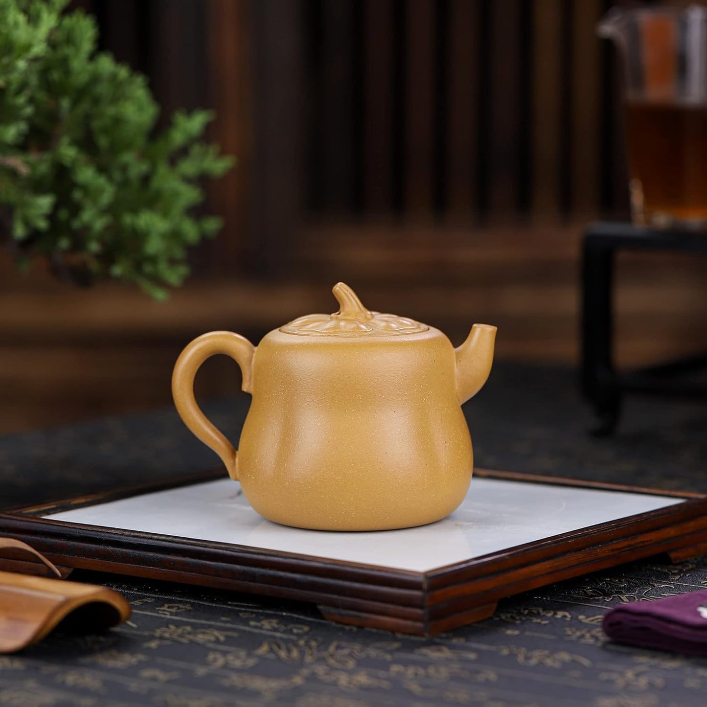 SILINE Zisha Tea Pot 7.9 Oz,Chinese Real Yixing Clay Handmade Teapot,Brew Kung Fu Loose Leaf Tea Maker