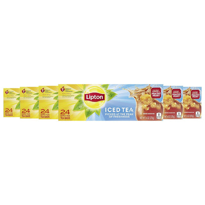 Lipton Southern Sweet Tea Iced Tea Drink Mix 22 Family Size Tea Bags 90.7g Box