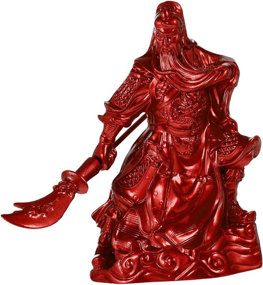 Hoement guan gong Ornaments feng Shui Kuan kung Statue Chinoiserie Ornaments guan gong Figurine guan gong Sculpture Porsperity Figurine Guan Chang God of Wealth Lucky Guan Yu Resin