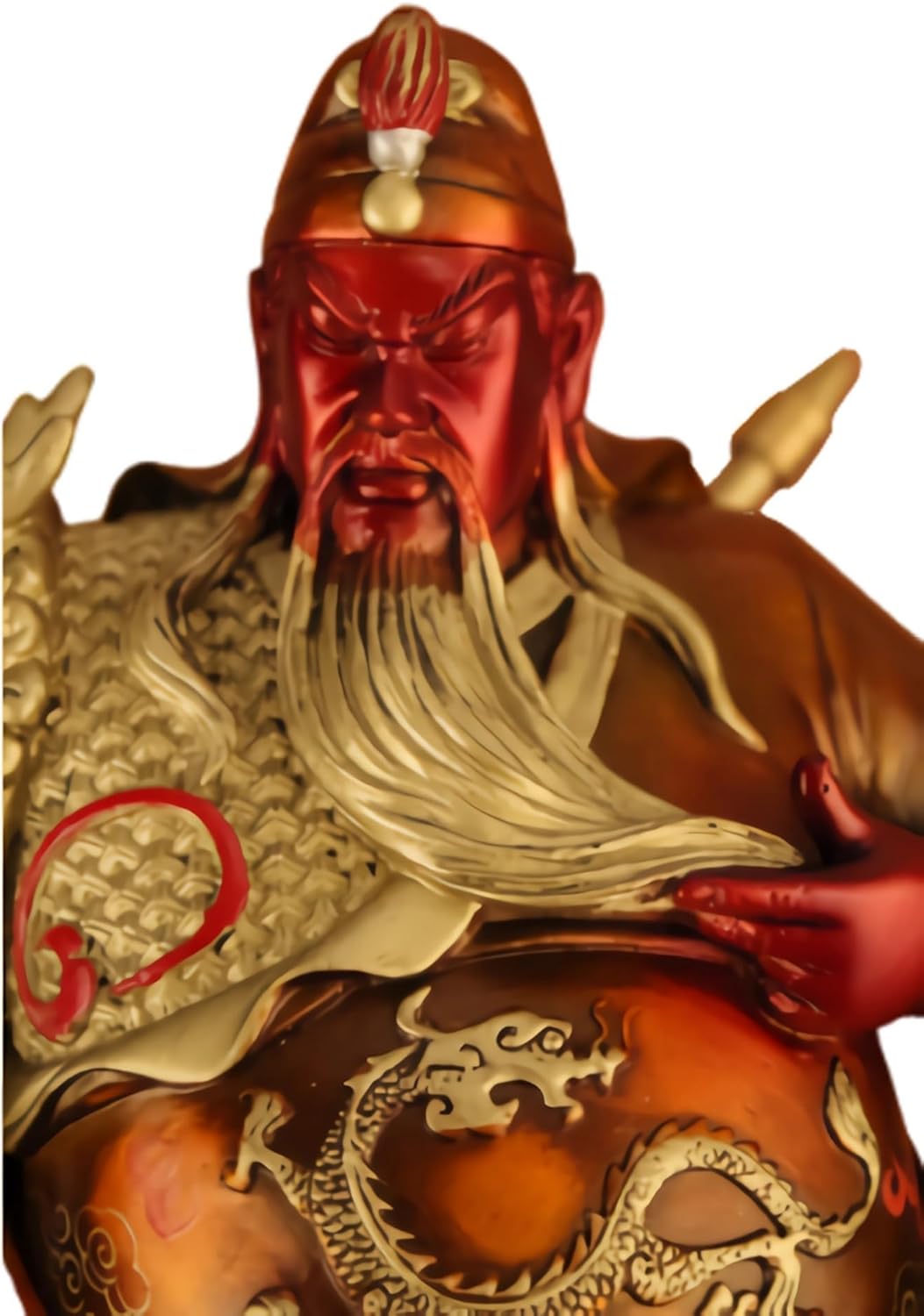 Pure Copper Guan Yu Statues - God of Wealth and Fortune, Feng Shui Gifts, Guan Gong Sculpture, Kwan Kung Figurines