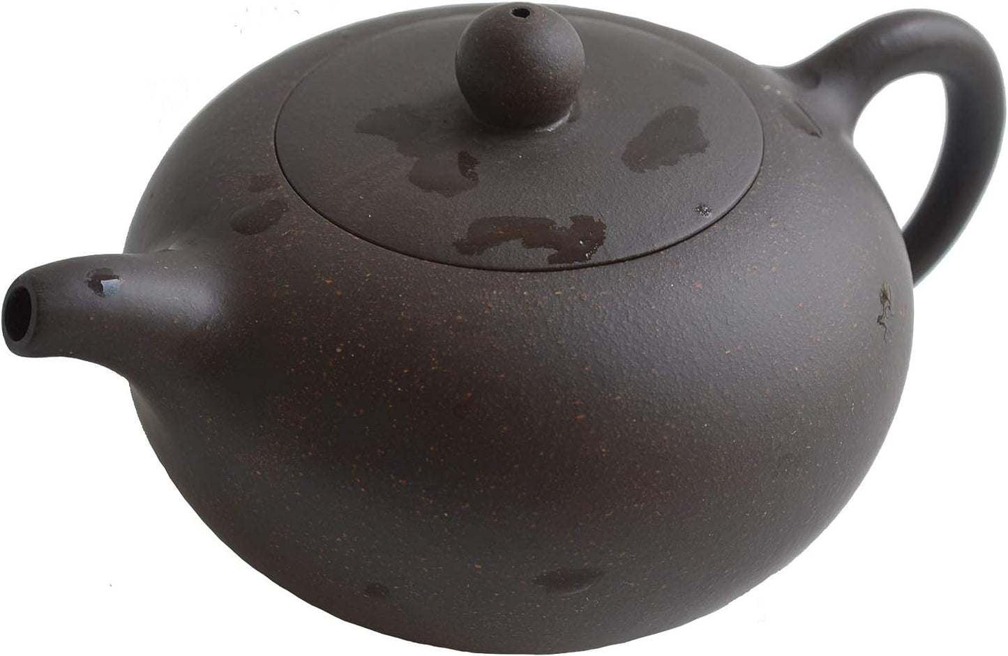 Teapot 10.8Oz Chinese Yixing Zisha Clay Pottery Handmade Xishi Tea Pot Ceramics Black Mud Heijingang Kungfu Kettle Spherical Filter