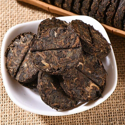 Health Care Yunnan Classical Puer Tea Mini Cake Ripe Pu Er 200g