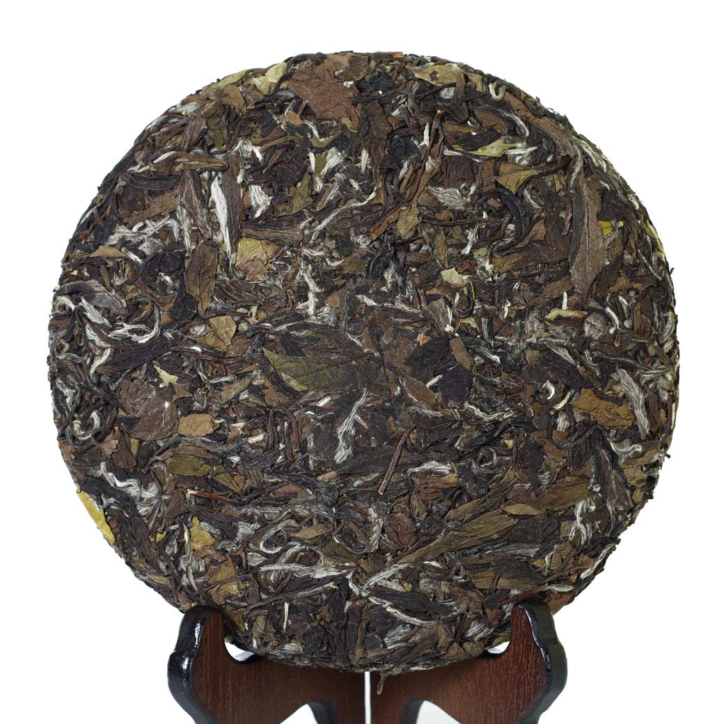 351g / 12.38oz 2009 Year Supreme Aged White Peony Tea - Bai Mu Dan Chinese White Tea Cake - Low Caffeine