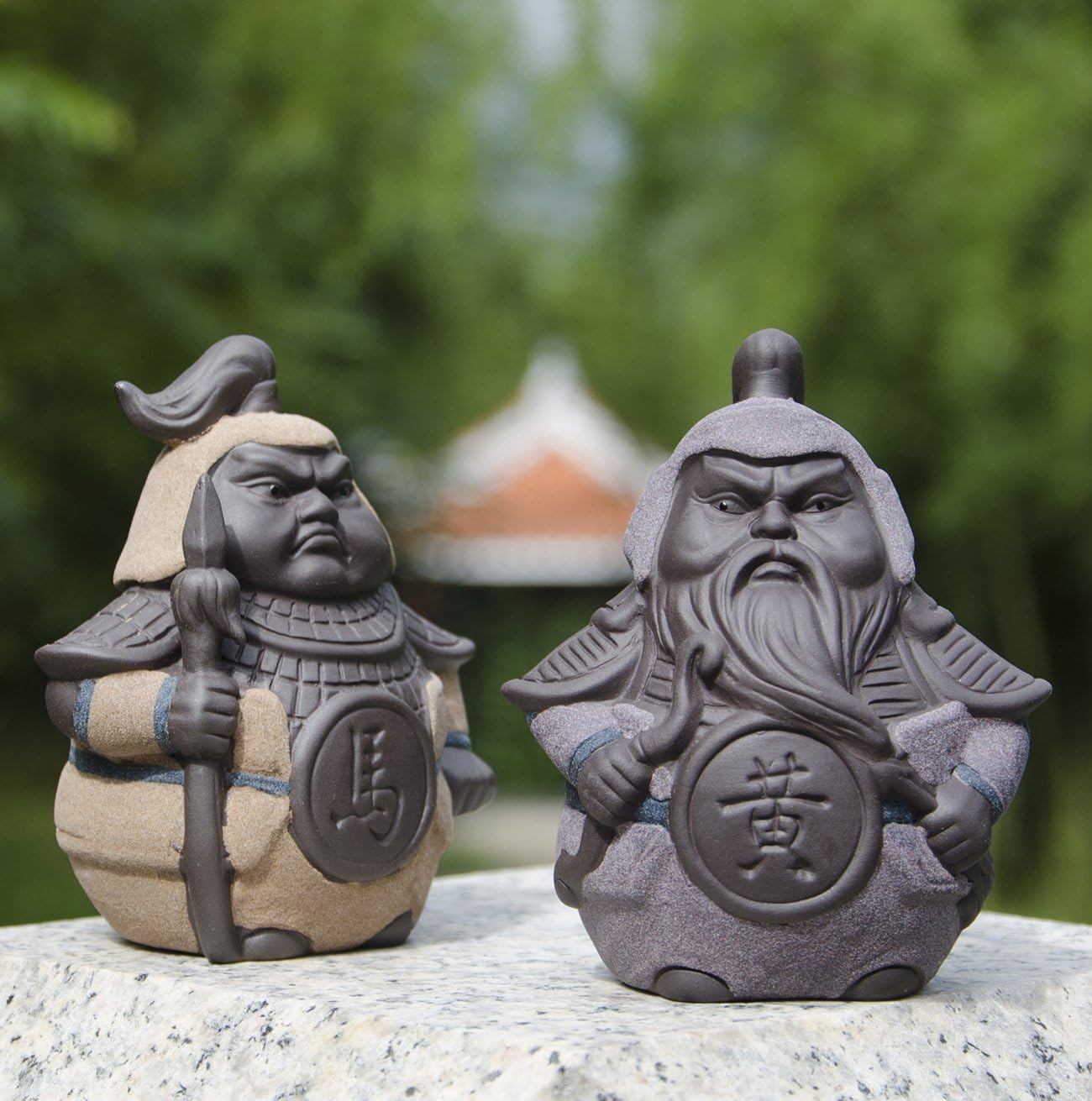 Hoobar Handmade Zisha Tea Pet Ceramic 5 Heros Design Style of the Romance of the Three Kingdoms, Decoration for Kungfu Teaset and Tea Tray A Great Gift (Zhao yun)