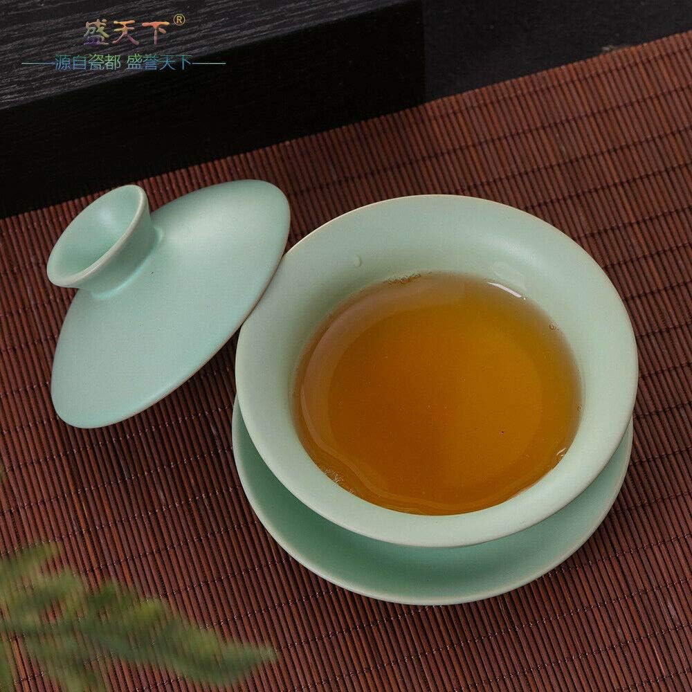 Ru Porcelain Covered Bowl Ru Kiln Celadon Sancai Bowl Gongfu Ruyao Gaiwan 150ml Durable Tea Sets In China