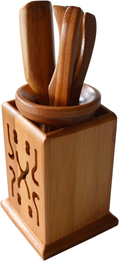 Chadao Bamboo GongFu Tea Tools Tube Spoon, tongs, detong, tea needle funnel (bamboo tube)