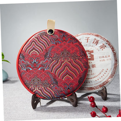 Operitacx Tea Cake Storage Bag Fermented Tea Bag Tea Cake Wrapping Pouch Puerh Storage Bag Storage Organizer Container Travel Storage Bag Brick Tea Container Cloth Travel Bag Portable