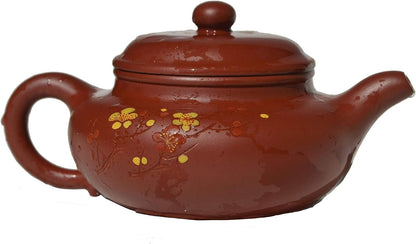 Yxhupot Teapot 8oz Chinese Yixing Genuine Dahongpao Clay Zisha Pot Handmade Classical Fanggu