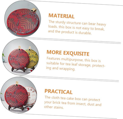 MARMERDO Tea Cake Storage Bag Tea Brick Case Kung Fu Tea Accessories Tea Storage Organizer Storage Organizer Container Tea Holder Tea Cake Container Teahouse Cloth Loose Leaf Travel