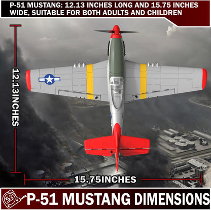 LEAMBE 4 Channel RC Plane, Ready to Fly Aerobatic Aircraft, Easy Control for Beginners, P51 Mustang RC Airplane Best Gift for Boys & Adults