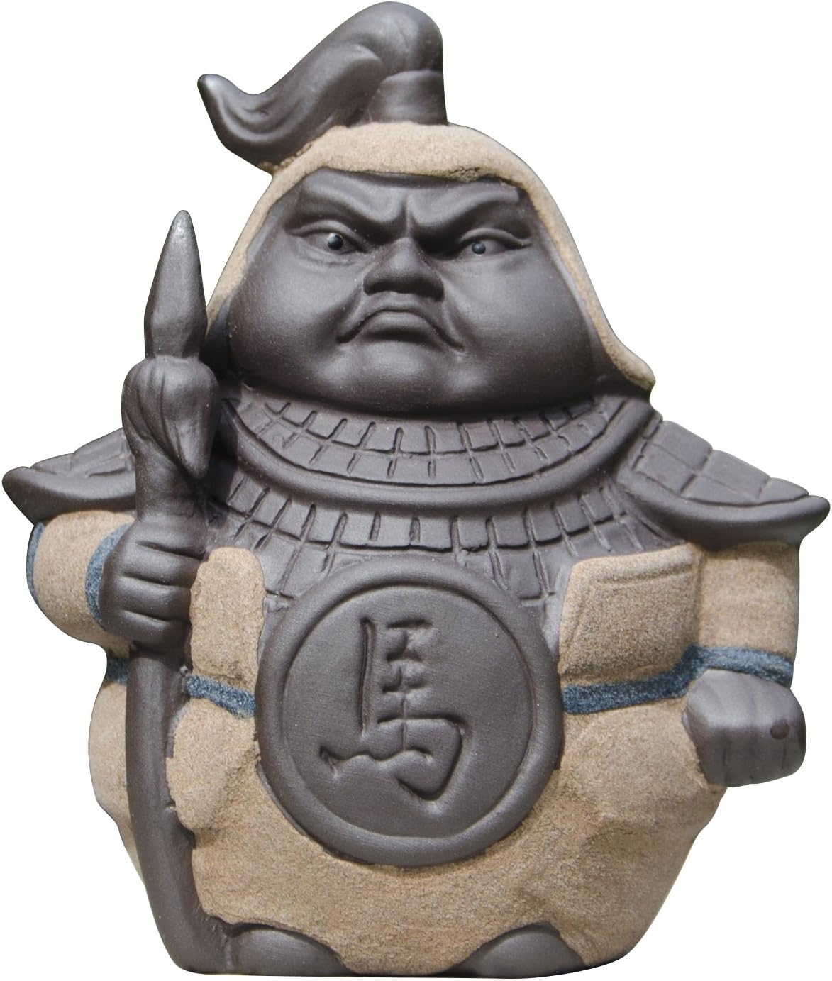 Hoobar Handmade Zisha Tea Pet Ceramic 5 Heros Design Style of the Romance of the Three Kingdoms, Decoration for Kungfu Teaset and Tea Tray A Great Gift (Zhao yun)