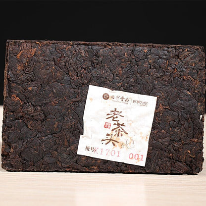ONWILLTEA - 2017 Colourful Yunnan Menghai Lao Cha Tou Nugget Shu Ripe Pu Erh Puer Brick 250g