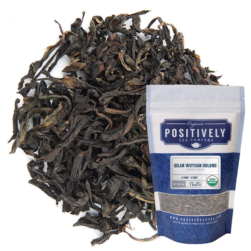 Organic Positively Tea Company, Qilan Wuyuan Oolong Tea, Loose Leaf, 16 Ounce