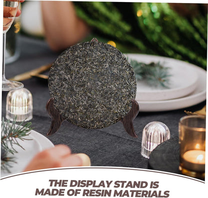 BESPORTBLE Ornament Rack Puer Tea Brick Holder Tea Cake Tray Puer Tea Cake Shelf Pu Erh Tea Organizer Fish Bowl Stand Tray Frame Brackets Display Rack Display Holder Storage Resin Pu'er Tea