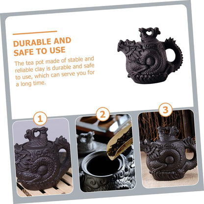 STOBAZA 3pcs Dragon Phoenix Purple Clay Teapot Tea Pets Gongfu Loose Tea Teapots Brass Teapot Ceramic Frog Teapot Zisha Teapot Porcelain Kettle Purple Clay Tea Pot Delicate Japan Office