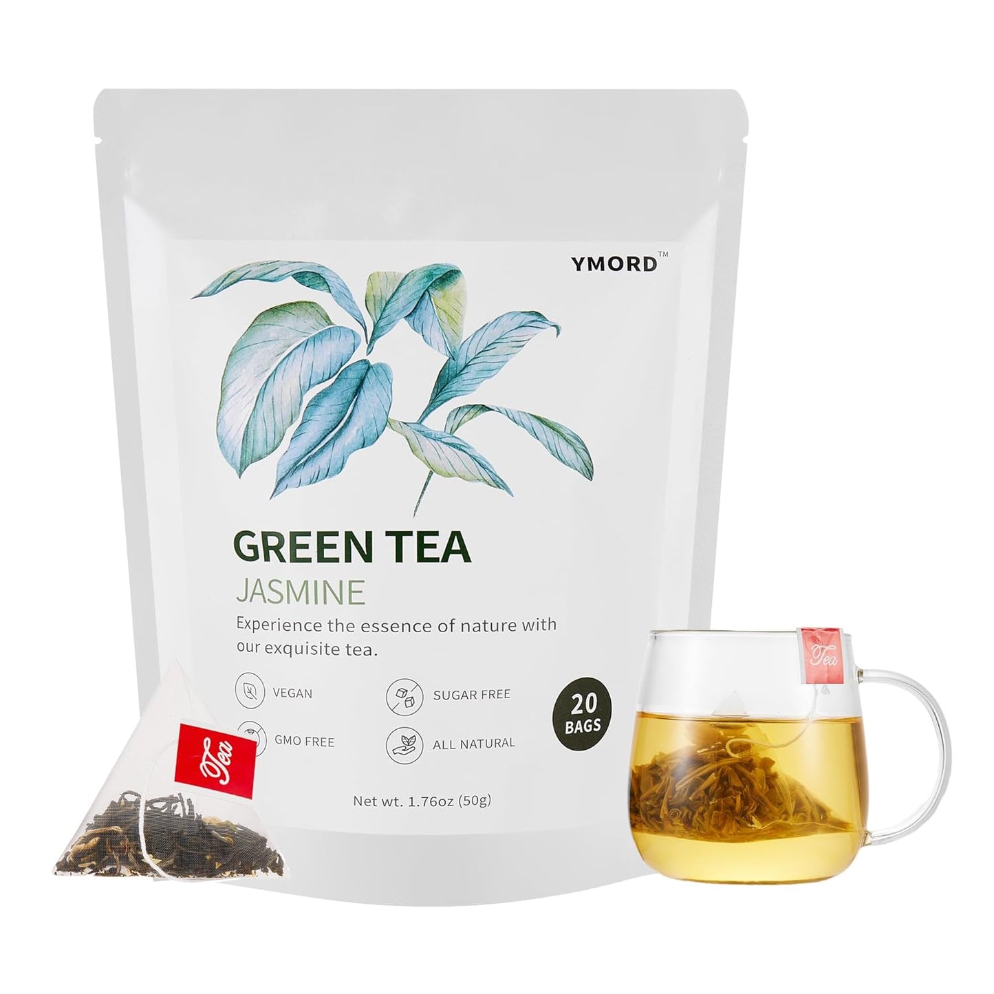 YMORD Chrysanthemum Cassia Seed Tea - Liver Cleanse Detox & Repair Tea with Burdock Root, Osmanthus, Goji Berries - Natural Healthy Herbal Tea Bags - 20 Count - Vegan, Sugar Free & Caffeine Free