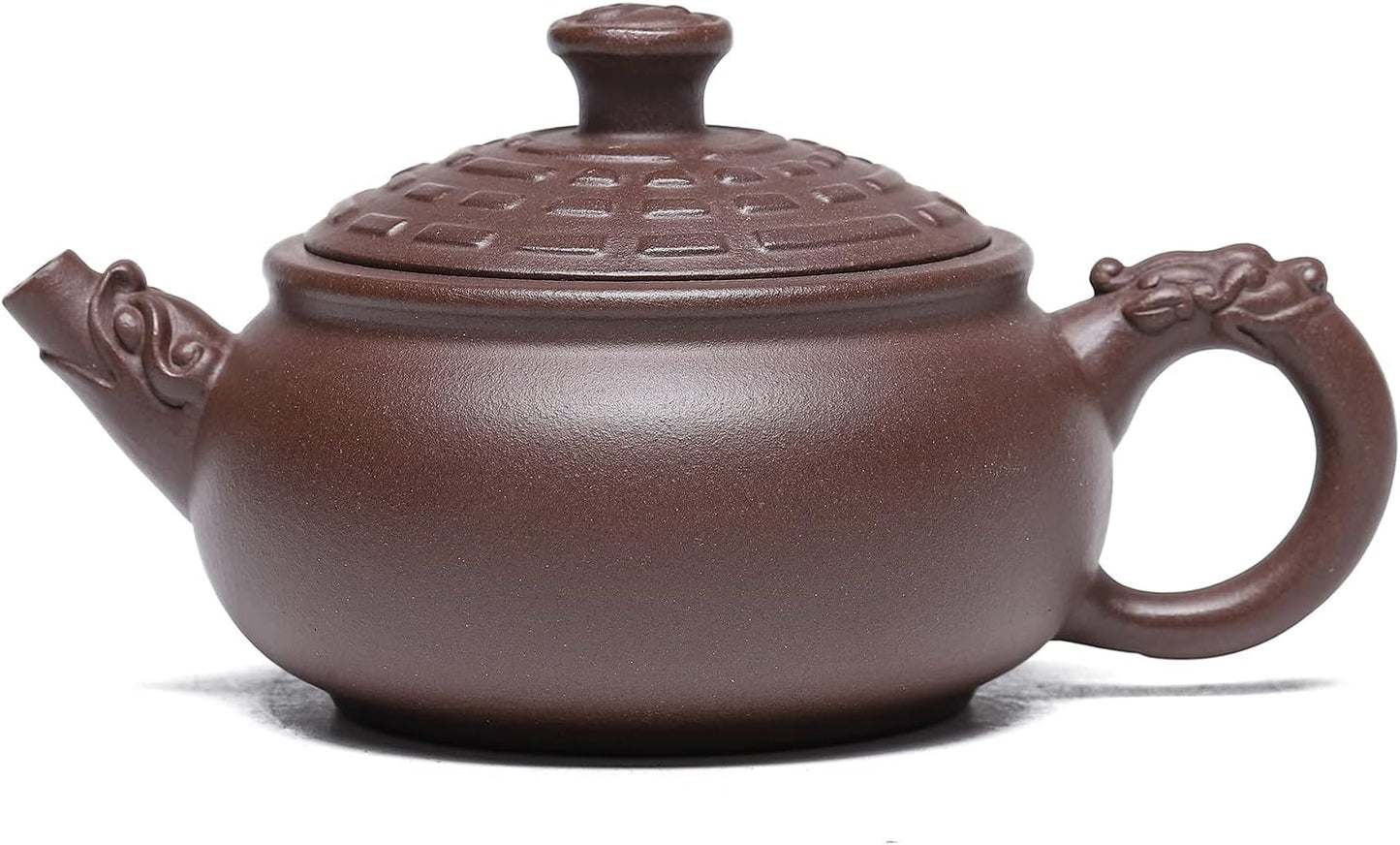 SILINE Zisha Teapot, Chinese Yixing Clay Handmade Teapot 7.9 Oz, Infuse Brew Kung Fu Loose Leaf Tea Maker -Bagua,Purple Clay