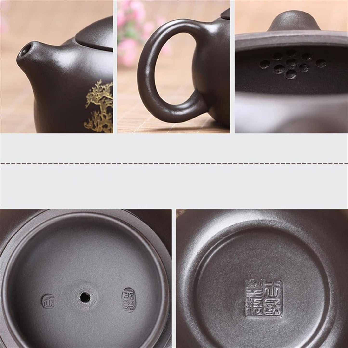 Tea Kettle Chinese Zisha Xishi Handmade Teapot Pu'er Tea Set Small Exquisite and Durable Tea Maker 250ML Loose Leaf Tea Maker