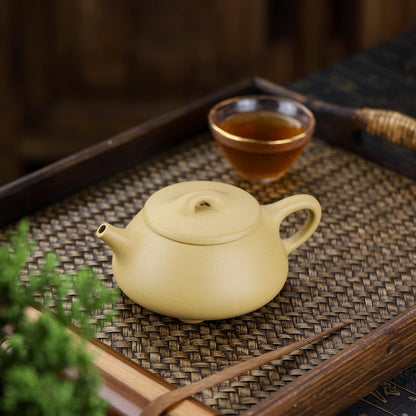 SILINE Zisha Tea Pot,Chinese Real Yixing Clay Handmade Teapot 10.6 Oz,Brew Kung Fu Loose Leaf Tea Maker