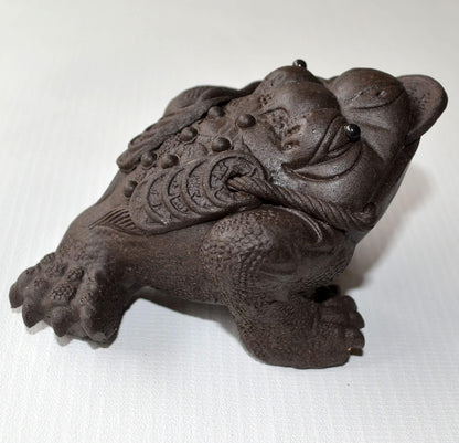 Tea Ornaments Zisha ClayToad for KungFu Tea Tray Decoration Prosperity Good Luck
