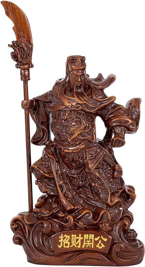 Guan Yu Statue, Guan Gong Statue, Kwan Kung, Kuan Gong Statue - God of Wealth God of Fortune - Guan Yu Figurines, Guan Gong Sculpture - Guan Di Statue - Guan Yun Chang-Best Feng Shui Gifts