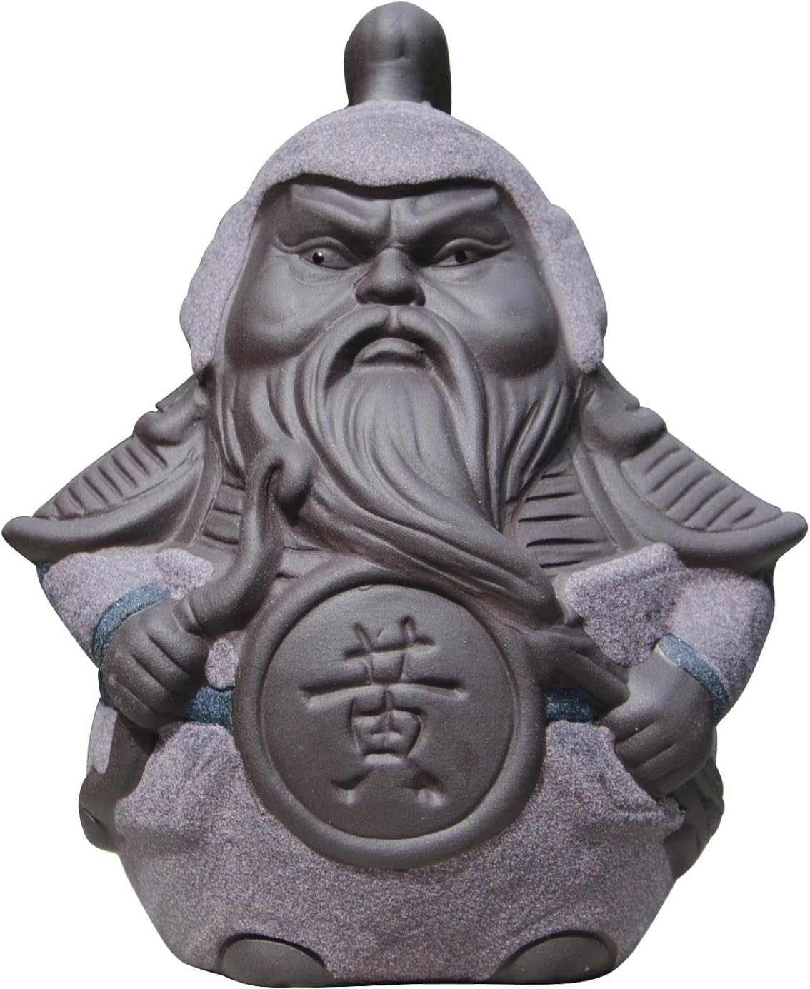 Hoobar Handmade Zisha Tea Pet Ceramic 5 Heros Design Style of the Romance of the Three Kingdoms, Decoration for Kungfu Teaset and Tea Tray A Great Gift (Zhao yun)