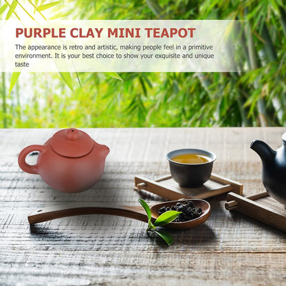Alipis Ceramic Tea Pot Zisha Teapot Mini Chinese Clay Tea Pot Ceramic Teapot Infuse Brew Kung Fu Tea Maker Retro Water Jar for Loose Tea Vintage Teapot