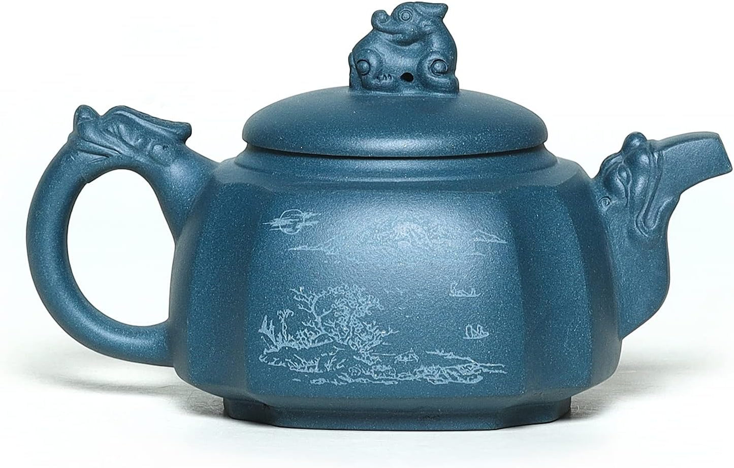 SILINE Zisha Teapot 8.6Oz,Genuine Handmade Yixing Clay Tea Pot with Filter,Chinese Kung Fu Infuse Brew Tea Maker Set