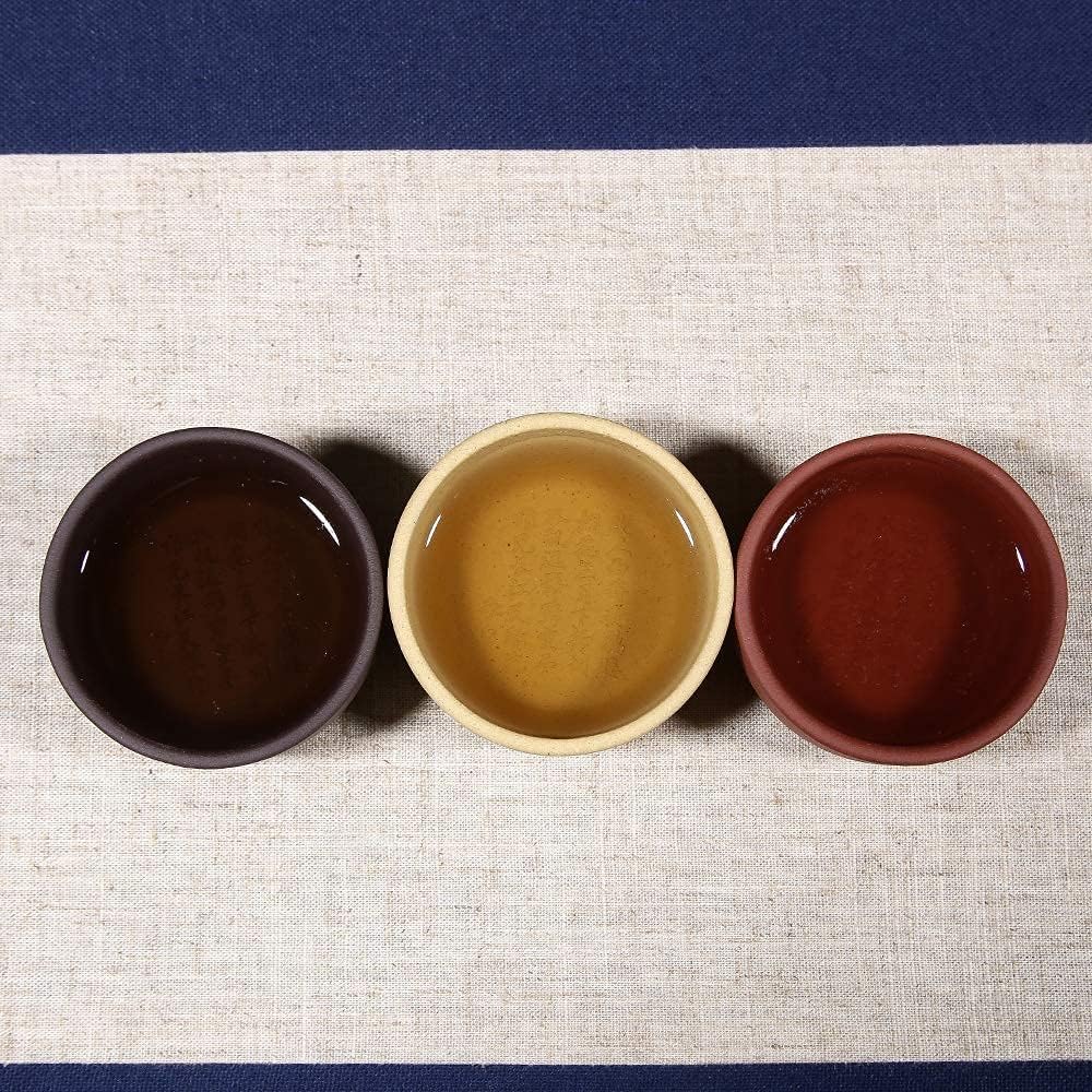 SILINE 3 Colors Zisha Gongfu Teacup,1.5 Oz Chinese Yixing Clay Kung Fu Tea Cup, Used with the Teapot