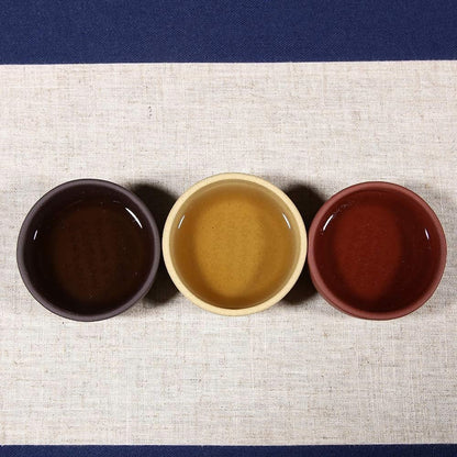 SILINE 3 Colors Zisha Gongfu Teacup,1.5 Oz Chinese Yixing Clay Kung Fu Tea Cup, Used with the Teapot