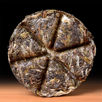 Olvvla - Chinese Puerh Teacake - Yunnan Banzhang Raw Puerh Tea - Ancient Tree Golden Buds Loose Leaf Sheng Puerh Tea - 1.76oz/50g (Pack of 3)