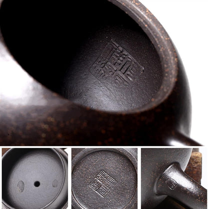 Teapot 190ML/230ML/280ML Zisha Teapot Handmade Ball Hole Filter Xi Shi Teapot Retro Chinese Tea Set High-grade Tea Maker Tea Kettle (Size : 190ML)