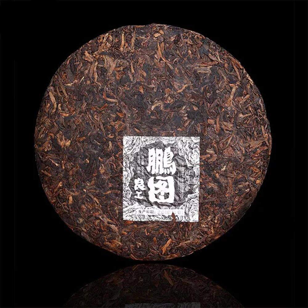 FullChea - 2018 Haiwan Shu Puerh Tea - Menghai Pu Erh Tea Loose Leaf - Ripe Pu-erh Aged Black Tea - Diet Tea - 14.11oz / 400g