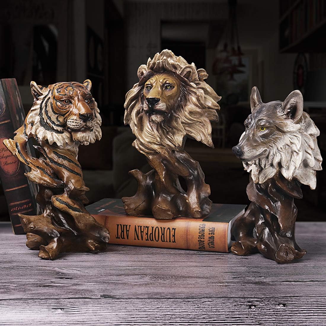 10.8 Inch Resin Tiger Statue Sculpture Animal Collectible Figurine Gift Idea Home Desktop Decoration