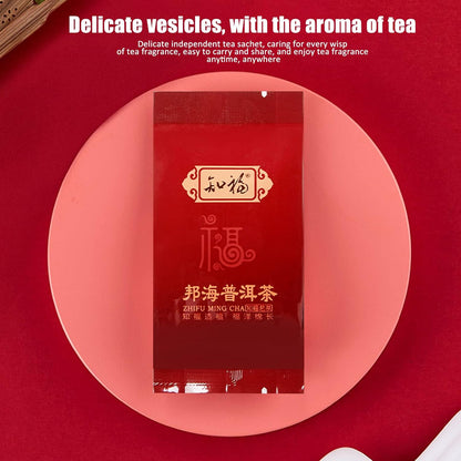 Acogedor Loose Leaf Pu erh Tea, 357g/12.6oz Yunnan Ancient Tree Puerh Tea Leaves Chinese Traditional Tea, 34 Independent Tea Sachet, with Gift Box