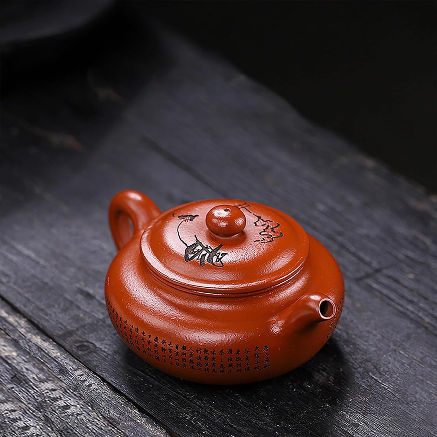 Handmade Zisha Teapot, Chinese Yixing Purple Clay Tea Pot 280cc,Chinese Kungfu Brew Infuser Loose Leaf Tea