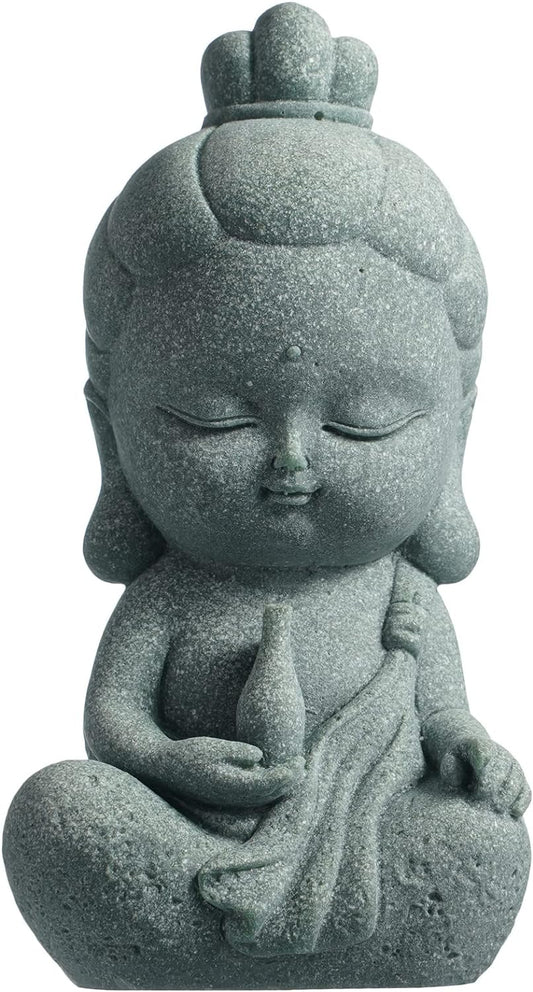 Mini Buddha Statue,Buda Buddah Statues,Guan Yin,Quan Yin,Kwan Yin,Kuan Yin Buddah,Zen Meditating Statue-For Zen Garden Fish Aquarium Tank Yoga Bonsai Micro Landscape Spiritual Feng Shui Chakra Decor