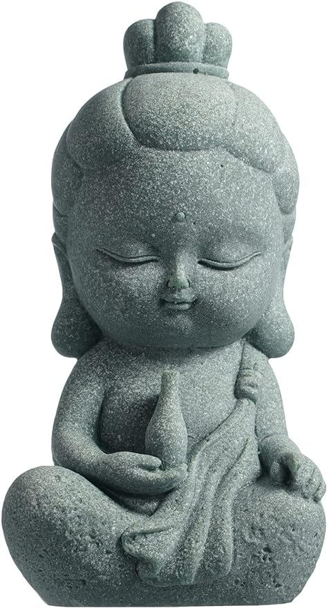 Mini Buddha Statue,Buda Buddah Statues,Guan Yin,Quan Yin,Kwan Yin,Kuan Yin Buddah,Zen Meditating Statue-For Zen Garden Fish Aquarium Tank Yoga Bonsai Micro Landscape Spiritual Feng Shui Chakra Decor