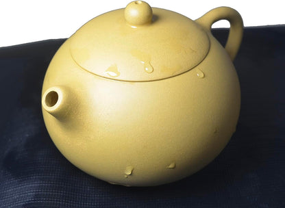 Teapot Chinese Yixing Clay Yellow Xishi Pots Large Capacity 400ml Infuser for Loose Tea (Large capacity)