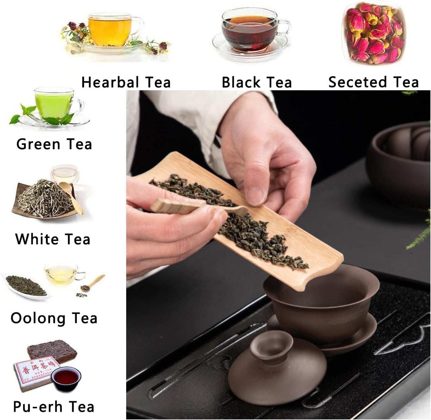 Travel Tea Sets Zisha Traditional Chinese Kung Fu Teapot Set 12 PACK Tea Bowl Cup Set Tea Infuser Purple Clay Tea Pot,Teacups,Tea Canister, Bamboo Tray in One Gift Bag for Adults, Outdoor Home