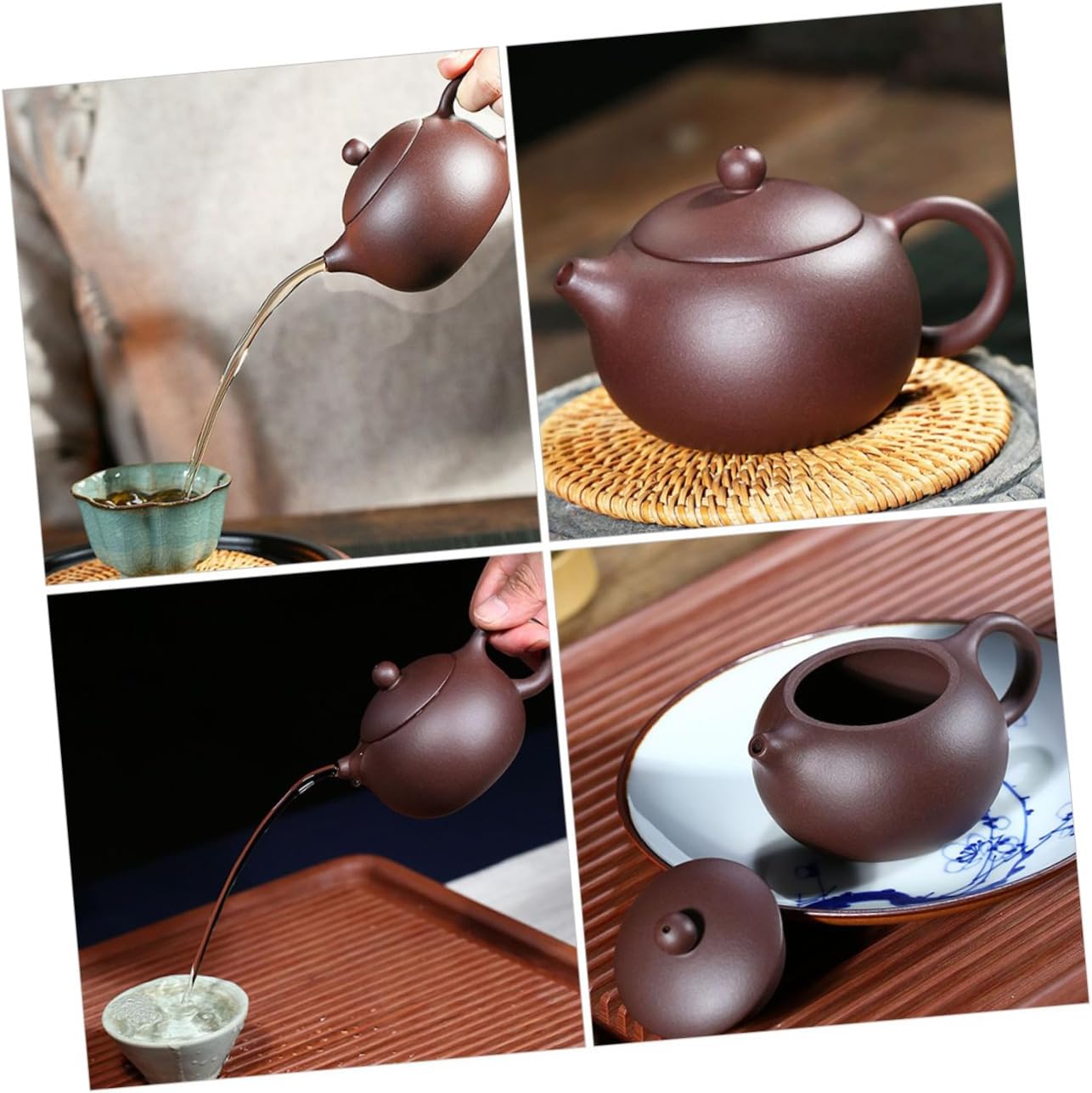 TIDTALEO Kung Fu Porcelain Tea Kettle Zisha Teapot Clay Japanese Teapot Purple Sand Teapot Chinese Teapot Clay Chinese Ceramic Genuine Tea Supply Purple Clay Delicate Tea Accessories Office